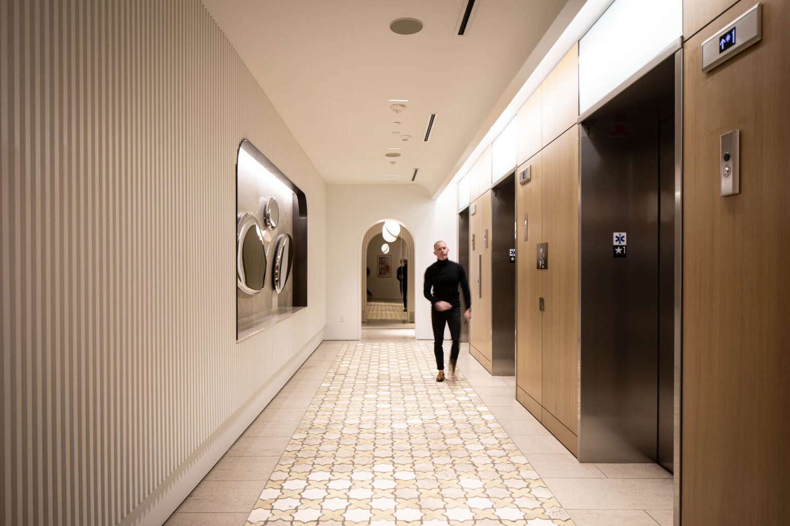 Hines Maple Terrace Residences Uptown Dallas Texas High Rise Multifamily Luxury Apartments Residential Mixed Use Hospitality Elevator Lobby Rottet Studio Gff Design