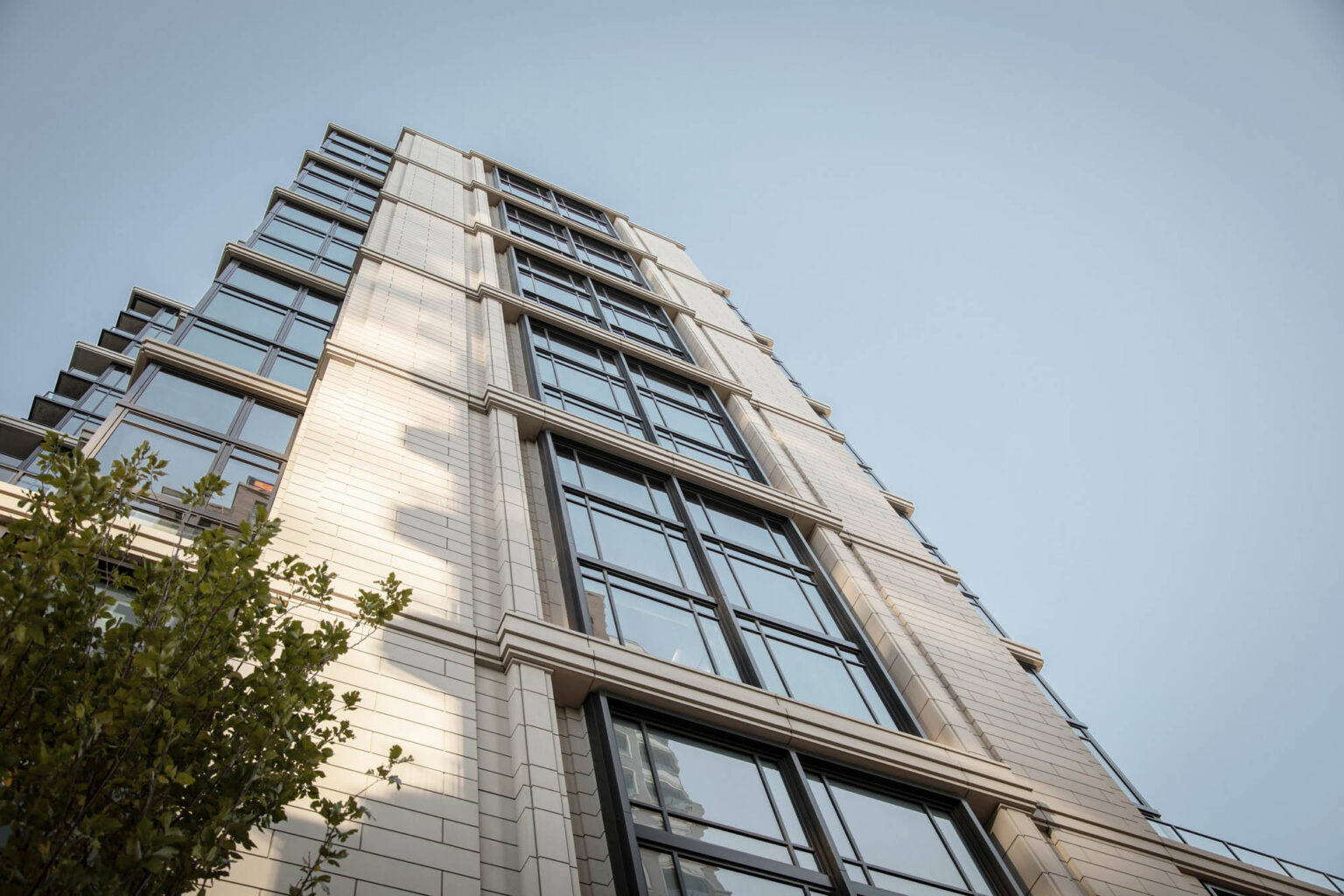 Hines Maple Terrace Residences Uptown Dallas Texas High Rise Multifamily Luxury Apartments Residential Mixed Use Hospitality Facade Looking Up Stone A Gff Design