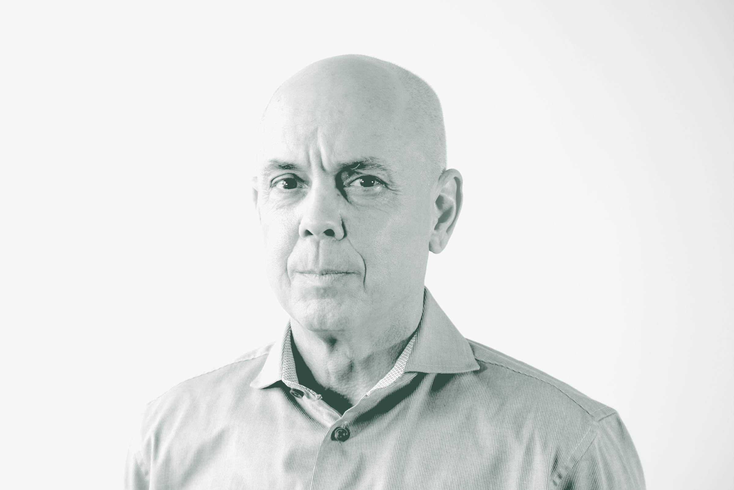 Harrison Connor Portrait A black and white portrait of Harrison Connor, a Senior Project Leader with GFF in the Mixed-Use & Multifamily Studio, in front of a white background.