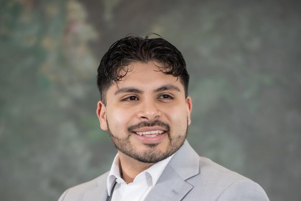 Jorge Herrera, Architectural Professional at GFF Dallas, close-up professional portrait of an emerging architect in a design firm.